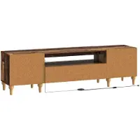 vidaXL Meuble TV LED en bois vieilli, fabriqué à partir de panneaux de particules