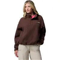 Columbia - Polaire à col montant demi-pressionné - Helvetia II Cropped Half Snap Fleece Tobacco en Nylon - Taille S - Marron