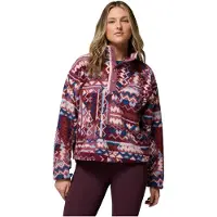 Columbia - Polaire imprimée à col montant demi-pressionné - Helvetia II Printed Cropped Half Snap Antique Mauve Geomix en Nylon - Taille XL - Rose