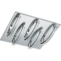 Eglo Plafonnier LED PADELLA 25 W, 4 000 K, 3 000 lm, métal noir, dimensions : 7,5 x 63,5 x 63,5 cm, IP20, RL