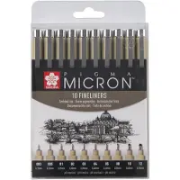 Sakura Pigma Micron Fineliner 10-set Black