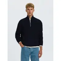 Selected Pull-over 'SLMTELLER' bleu nuit