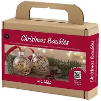 Creativ Company Mini-kit de décoration de Noël : boules, paillettes