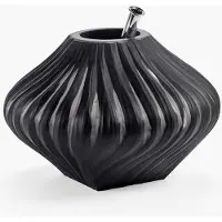 Serax Josephine Vase 04 avec Tube en Verre Black Matt