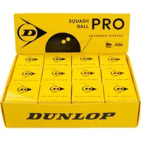 Dunlop Balles De Squash Pro Double Yellow Dot