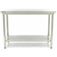 Maxima - Table Gastro en acier inoxydable - 120 x 70 cm - Hauteur réglable