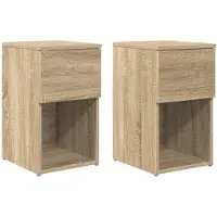 vidaXL Armoire de lit 2 pcs Chêne Sonoma 29 x 31,5 x 49 cm