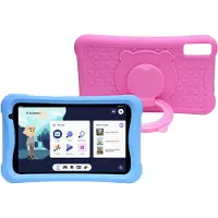 Denver Tablette pour enfant - Android 13 - Contrôle parental - 4GB RAM - 64GB mémoire interne - 8 pouces - . Etui pour tablette bleu et rose - TIO80105K