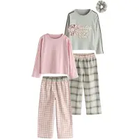 Next Pyjama chamois / marron / vert clair / rose ancienne
