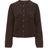 ONLY Cardigan 'ONLMiggie' brun foncé / argent