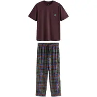 Next Pyjama long bleu / chocolat