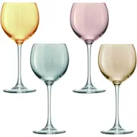 LSA International Verre à Vin LSA Polka Metallic 400 ml (Lot de 4)