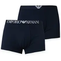 Emporio Armani Boxers bleu marine / blanc