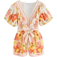 Next Combinaison beige clair / jaune citron / orange / rose