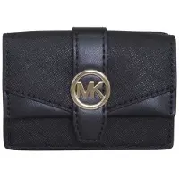Michael Kors Porte-monnaies 'Money Pieces Extra-Small Flap Trifold' noir