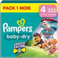 Pampers Windeln Baby Dry Gr.4 (9-14 kg) Limited Edition Paw Patrol, Monatsbox, 222 St