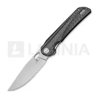 Bestechman Couteau pliant Smuga - Stonewash - G10 CF Pattern, noir