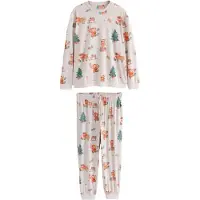 Next Pyjama long crème / umbra / vert / rouge