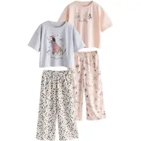 Next Pyjama gris / rose pastel / noir / blanc