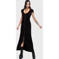 Killstar Robe longue Gothic de - Chapel Blessing - Hook & Eye Maxi Dress - S - XXL - pour Femme - noir - Taille M