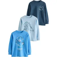 Next T-Shirt bleu marine / azur / bleu clair / blanc