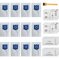 INF Lot de 12 sacs d'aspirateur compatibles avec Miele GN Series S8/C1/C2/C3