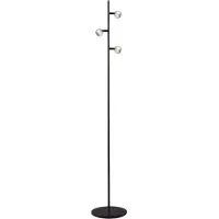 Masterlight Lampe de pied à 3 lumières Talana noir avec du nickel