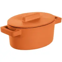 Sambonet 51638C13, 0,45 litre, Forme ovale, Couleur orange, Matériau : fonte émaillée, Finition : orange