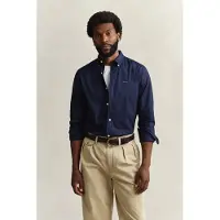 Gant pour homme. 3000300 Pinpoint Oxford Shirt Regular Fit navy (4XL), Casuel, Coton, Manche longue, Marine