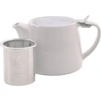 Point-Virgule Théière avec infuseur de thé blanc cassé 500 ml