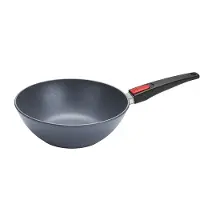 Norbert Woll Wok et poêle à frire en fonte Woll Diamond Lite : manche amovible, Ø 26 cm, hauteur 9 cm, type de cuisinière : vitrocéramique, gaz, électrique, halogène
