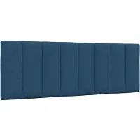 vidaXL Coussin de tête de lit "Hanko" bleu 120 cm Tissu
