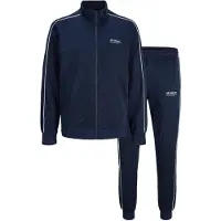 JJ REBEL Survêtement 'JREBLUCA' bleu foncé / blanc