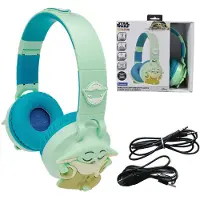 Lexibook Casque lumineux pliable Bluetooth et filaire avec un design 3D de l’univers Star Wars avec limitation du volume