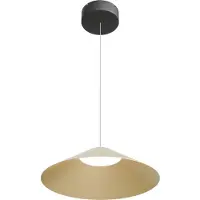 Masterlight Lampe pendante de conception Ceppo noir avec or Ø 45cm