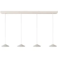 Masterlight Lampe suspendue à 4 lumières Ceppo blanc Ø 18cm