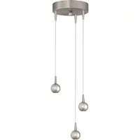 Masterlight Lampe pendante à 3 lampes Talana nickel Ø 17cm DTW