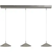 Masterlight Lampe pendante à 3 lampes Ceppo nickel Ø 22cm