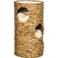 Aosom Arbre à chat en forme de tonneau, hauteur 73 cm, tour à 3 niveaux