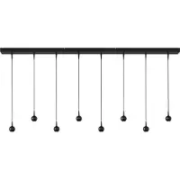 Masterlight Lampe suspendue à 8 lampes Talana 160 x 8cm noir Ø 6cm DTW