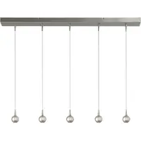 Masterlight Lampe suspendue à 5 lumières Talana nickel Ø 6cm DTW
