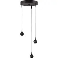 Masterlight Lampe pendante à 3 lampes Talana noir Ø 17cm DTW