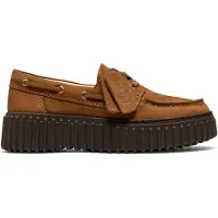 Clarks Torhill Boat 26329432, chaussures bateau marron à lacets pour femmes, taille 38