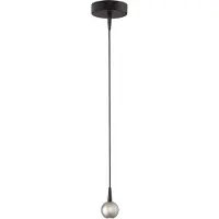 Masterlight Lampe suspendue Talana noir avec nickel Ø 6cm