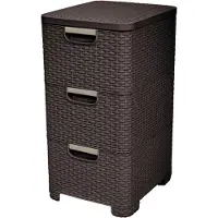Curver 206313 Tour de Rangement Style Aspect Rotin Polypropylène 3 x 14 L