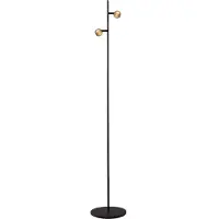 Masterlight Lampe sur pied à deux lumières Talana noir avec or