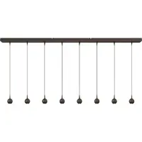 Masterlight Lampe suspendue à 8 lampes Talana 160 cm cacao brun Ø 6 cm DTW