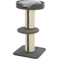 PawHut Arbre à chat arbre à jouer griffoir avec plateforme sisal peluche D30-269