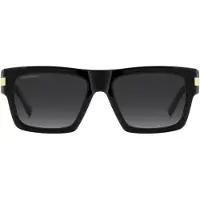 Dsquared2 Lunettes de soleil - - D2 0198/S 807/9O - Wayfarer - Noir (Black/Grey) - Verres dégradés UV400