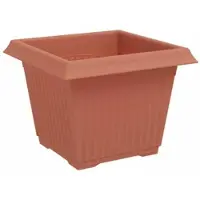 vidaXL Pot De Fleurs Carré 24 Pcs Rouge Brique 43 X 43 X 33.5 Cm